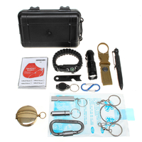 17 en 1 SOS Urgence Camping Randonnée Chasse Équipement de Survie en Plein Air Kit Outils Équipement
