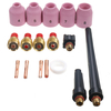 17 kit daccessoires de lentille de gaz de soudure de TIG de PCS 0.04-1 / 8 pour la torche 9/20/25
