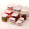 17 Pcs Boîte À Lunch Réfrigérateur Boîte Fraîche Boîte De Rangement De Grains Micro-ondes Chauffage Boîte Scellée Rose /