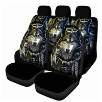 1/7 PCS housses de siège de voiture universelles couvertures complètes de siège avant de conception de plumes de loup