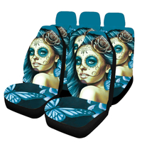 1/7 PCS Housses de siège de voiture universelles pour femmes Protection de siège avant et arrière