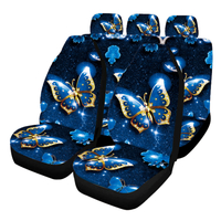 1/7 PCS housses de siège de voiture universelles Protection de housses de siège avant et arrière papillon