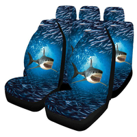 1/7 PCS housses de siège de voiture universelles Shark impression 3D protecteur de siège avant et arrière ensemble compl