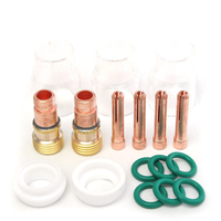 17 pièces accessoires de pistolet de soudage TIG couvercle en verre de bouche en cuivre pour série WP-17/18/26