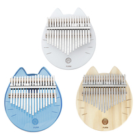 17 touches Kalimba cristal pouce Piano clair acrylique doigt Percussion Mbira Instrument à clavier avec accordeur Hammer