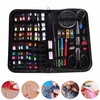 172pcs / set kit de bobines de couture fils artisanat sac portatif de couture de courtepointe