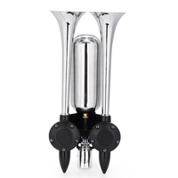 175DB voiture camion train bateau double trompette corne dair chrome kit de compresseur 24V auto