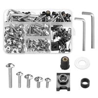 177 PCS noir carénage pare-chocs panneau boulons Kit attaches clips vis pour moto