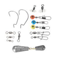 177Pcs Accessoires De Pêche Kits Crochet De Jig Crochets Plombs Pivots Pour Leau Douce