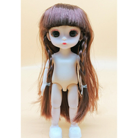 17CM multi-style 13 articulations mobile peau blanche mignon bébé poupées jouet avec maquillage cheveux longs pour enfan