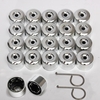17mm chrome boulons de noix alliage de blocage de la roue couvre bouchons pour VW Golf passat polo