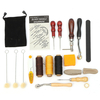 17pcs Leather Carft Hand Couture Outil à coudre Set Kit Thrl Awl ciré Thimble