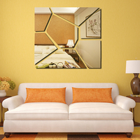 18 cm 7 Pcs DIY Acrylique Moderne Miroir Decal Art Mural Autocollant Mural Home Decor Amovible Autocollants