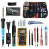 18 en 1 110V 60W Outils de fer à souder Kit Multimètre numérique avec 5Pcs Pointe de fer à souder Tournevis Brucelles Pi