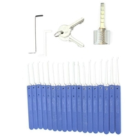18 en 1 serrure en acier inoxydable duite réglée avec un cadenas transparent 1pc