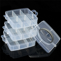 18 Grille Amovible En Plastique Perles Artisanales Bijoux Rangement Organisateur Boîte à Outils Cas Closet Grille Organi