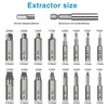18 Pcs Boulon Écrou Vis Extracteur Extracteur Facile Out Set Gauche Forage Bits Spirale Flûte Cassé Vis Filetage Outils