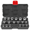 18 pièces 3/8 pouces ensemble dadaptateur de prise étoile Torx clé électrique tête de réparation automatique outils