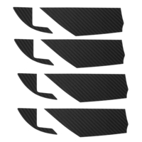 18 pièces 3D fibre de carbone voiture décoration intérieure kits garniture autocollant pour Toyota Camry 2018-2020