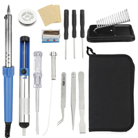 18 pièces 60W 110V Kit de fer à souder électrique outil de soudage à température réglable