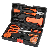 18 pièces ensemble doutils multifonctionnels Kits de travail du bois domestique en acier Kit doutils de boîte