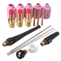 18 pièces TIG soudeur torche tasse collet corps buse tungstène gaz lentille Kit WP-17/18/26