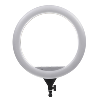 18 pouces LED Ring Fill Light avec clip de téléphone 6500K Dimmable pour le maquillage de lappareil photo Selfie