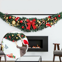 180 cm 2020 guirlande de noël rotin vert avec lumière joyeux noël décor pour la maison enfants ornements darbre de