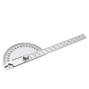 180 degrés 10 cm 14, 5 cm angle règle goniomètre rapporteur en acier inoxydable tête ronde règle angle de travail du bois