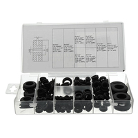 180 pcs Oeillets En Caoutchouc Anneau De Retenue Set Blanking Trou Câblage Câble Garniture Kits Matériel Outils