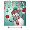 180 x 180 cm imperméable 3D Noël bonhomme de neige imprimé salle de bain rideau de douche salle de bain décor