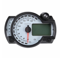 18000 mètres moto numérique LCD Compteur de vitesse 7 couleurs Affichage Niveau de carburant Clignotant Tout en un Versi
