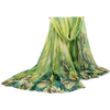 180CM Écharpe écharpe à fleurs en corail de femmes Voile Décontractée en soie extravagante Soft Echarpes Châles
