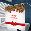 180cm x 180cm rideau de douche en polyster joyeux noël avec 12 crochets