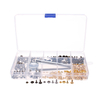 180pcs argent or bouchon simple rivet ensemble goujons tubulaires fixation outil kit pour le cuir