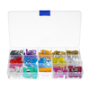 180pcs kit de fusible à petite lame 2a 5A 10A 15A 20A 25A 30A 40A APM avec boîte