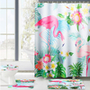 180x180 cm 4 pc Colorful Flamingo Rideau De Douche Antidérapant Tapis Couvercle Toilette Tapis De Bain Tapis Anti-Mildew