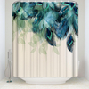 180X180 CM Aquarelle Décor Rideau De Douche Motif Plume De Paon Imperméable Polyester Tissu Salle De Bains Rideaux De Do