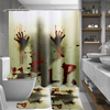 180x180 cm mains sanglantes salle de bain rideau de douche étanche tapis antidérapants tapis de bain couverture de toile