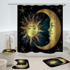 180x180 cm soleil salle de bain imperméable Polyester tissu rideaux de douche avec 12 crochets + tapis de toilette tapis