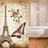 180x180 cm Tour Eiffel Tissu Imperméable Rideau De Douche Tissu Salle De Bains Décor Moderne