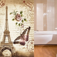 180x180 cm Tour Eiffel Tissu Imperméable Rideau De Douche Tissu Salle De Bains Décor Moderne