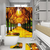 180X180CM forêt imperméable rideau de douche salle de bain toilette couvercle siège couverture tapis de bain ensemble de