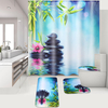 180x180cm pierre bambou eau avec 12 crochets salle de bain rideau de douche tapis de toilette