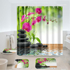 180x180cm rideau de douche 3pcs tapis tapis de bain Set Design moderne pour salle de bains