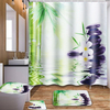 180x180cm rideau de douche en pierre dorchidée en bambou avec crochets