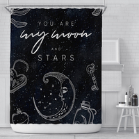 180x180cm rideau de douche étanche rideau de douche étoile impression numérique rideau de douche en Polyester pour décor