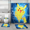 180X180CM Étanche Polyester Rideau De Douche Salle De Bains Siège De Toilette Couverture Tapis Pad Ensemble