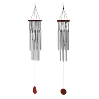 18/27 tubes suspendus carillons éoliens bois métal pour cadeau de décoration de jardin maison