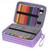 184 emplacements couleur étui à crayons grande capacité Soft et organisateur de porte-crayon en cuir PU avec poignée de